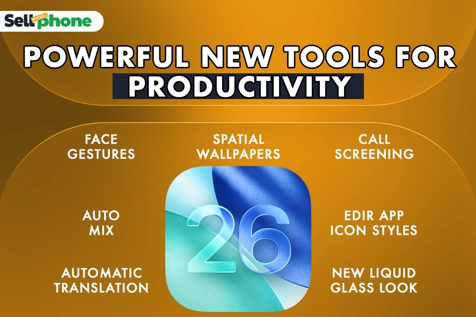 iOS 26 new productivity and customization tools on iPhone screen